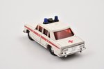 car model, VAZ 2101, "Ambulance", 1/60, metal, USSR...