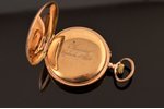 pocket watch, "Remontoir", Switzerland, gold, metal, enamel, 585 standart, 23.07 g, 4 x 3.2 cm, Ø 27...