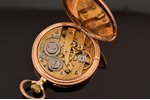 kabatas pulkstenis, "Remontoir", Šveice, zelts, metāls, emalja, 585 prove, 23.07 g, 4 x 3.2 cm, Ø 27...