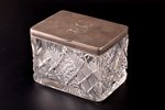 case, silver, 84 standard, crystal, 9.7 x 12.9 x 9.1 cm, 1908-1917, St. Petersburg, Russia...