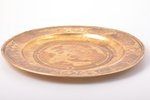 diskoss, sudrabs, 84 prove, 283.35 g, māksliniecisks gravējums, apzeltījums, Ø 21.1 cm, 1870 g., Mas...
