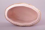 serviette holder, porcelain (pink color mass), M.S. Kuznetsov manufactory, Riga (Latvia), 1920-1933,...