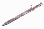 штык, K98, образец M1898/05, Первая Мировая война, общая длина 50 см, длина клинка 36.9 см, производ...