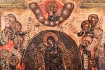 ikona, Vissvētās Dievmātes Godināšana, dēlis, gleznojums, metāls, Krievijas impērija, 18. un 19. gad...