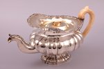 small teapot, silver, 84 standard, 565.90 g, 15.2 x 27.7 x 13.7 cm, 1840, Moscow, Russia...