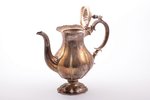 service of 3 items: coffeepot, sugar-bowl, cream jug, silver, 830 standart, gilding, 1922, 1129.9 g,...