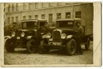 фотография, грузовые автомобили, Латвия, 20-30е годы 20-го века, 13,8x8,8 см...
