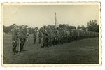 фотография, Латвийская армия, парад, Латвия, 20-30е годы 20-го века, 13,6x8,6 см...