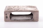 matches' holder, silver, "Plowman", 875 standard, 20.90 g, 5.9 x 3.9 x 2.1 cm, the 20ties of 20th ce...