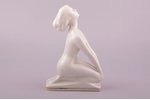 figurine, Swimmer, porcelain, Riga (Latvia), USSR, sculpture's work, by Eriks Ellers, 1959, 17 cm...