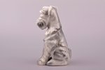 figurine, Dog, porcelain, Riga (Latvia), USSR, Riga porcelain factory, 1948-1970, 14.6 cm...