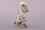 figurine, Dog, porcelain, Riga (Latvia), USSR, Riga porcelain factory, 1948-1970, 14.6 cm...
