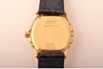 women's wristwatch "Piaget" Tangara, gold, 18 K standart, 31.86 g, 25 mm, original leather strap wit...