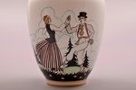 vase, Folk dance, porcelain, Burtnieks manufactory, Riga (Latvia), 1929-1939, 15.1 cm...