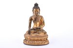статуэтка, Будда Шакьамуни, перевод надписи: (верхний ярус) "Поклоняюсь учителю Будде Шакьамуни" (ни...