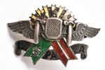 badge, LPAA, Latvian Professional Drivers' Association, silver, Latvia, the 30ies of 20th cent., 21....