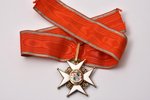ordenis, Atzinības krusts, 3. pakāpe, sudrabs, emalja, 875 prove, Latvija, 1938-1940 g., meistars V....
