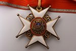 order, Cross of Recognition, 3rd class, silver, enamel, 875 standard, Latvia, 1938-1940, by V. Mille...
