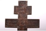 cross, The Crucifixion of Christ, Ural, copper alloy, 2-color enamel, Russia, the 2nd half of the 19...