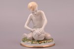 figurine, Young Football Player, porcelain, USSR, factory "Krasniy farforist" (Chudovo), 1959, h 13....