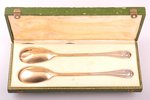 salad serving set of 2 items, silver, 950 standard, 203.30 g, 26.3 - 26.4 cm, France, in a box...