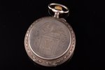 kabatas pulkstenis, Spiral Breguet, (liels izmērs), 161.50 g, 8 x 6.4 cm, Ø 64 mm, ar pulksteņķēdi...