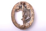 badge, General Assault Badge, 25 assaults, Germany, 30-40ies of 20th cent., 58.1 x 48.1 mm, missing...