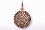 медаль, Рижский клуб гребцов, серебро, 84 проба, Латвия, Российская Империя, 1896 г., 28 x 23.8 мм,...