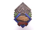 badge, LAS, Liepāja driving school, Latvia, USSR, 1959, 29.4 x 20 mm...