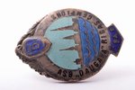 знак, Спортивный клуб "Даугава", чемпион Риги, Латвия, СССР, 1949 г., 28.6 x 20 мм...