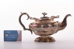 чайник, серебро, 84 проба, 567.35 г, золочение, h 14.5 см, 1845 г., С.- Петербург, Российская импери...