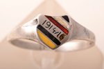 ring, 1914-1916, World War I, silver, 800 standard, ring size 20.5, the beginning of the 20th cent.,...