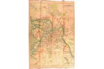 karte, Petrogradas plāns ar tuvākajām apkaimēm, Krievijas impērija, 1917 g., 109 x 74.2 cm, izdevējs...