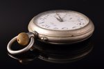 pocket watch, "Paul Buhre", Russia, metal, 7.3 x 5.75 cm, Ø 57.5 mm, cracks on the dial...