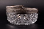 candy-bowl, silver, 84 standard, crystal, Ø 17 cm, by Pyotr Baskakov, 1908-1917, Moscow, Russia, tra...