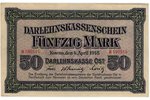 50 марок, банкнота, Ost, Kowno, 1918 г., Литва, Германия, VF...
