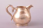cream jug, silver, 84 standard, 153.90 g, gilding, h 7.8 cm, Master Vekman Andrey Vilhelm, 1879, Mos...