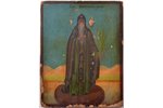 икона, Преподобный Антоний Римлянин, доска, серебро, живопиcь, 84 проба, Российская империя, 1876 г....