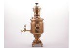 miniature samovar with tray and pipe, volume - a little more than 0.5 l, 39.5 cm, weight (without tr...