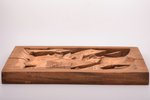 wall decor, "Old Riga", wood carving, wood, Latvia, USSR, the 50-60ies of 20th cent., 50.5  x 31.3 x...
