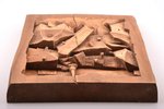 wall decor, "Old Riga", wood carving, wood, Latvia, USSR, the 50-60ies of 20th cent., 50.5  x 31.3 x...