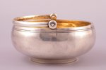 sugar-bowl, silver, 84 standard, 215.05 g, gilding, Ø 12.3 cm, h (with handle) 11.9 cm, Iganty Sazik...
