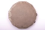 powder-box, silver, 900 standard, total weight of item 119.10, with mirror, 9.6 x 9.6 x 1.3 cm, Germ...