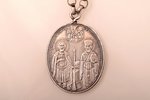 памятный жетон, в память освящения Храма Христа Спасителя в Москве, серебро, Российская Империя, 188...
