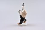 figurine, clown Karandash with Klyaksa dog, porcelain, USSR, artel "Progress", molder - A. G. Traugo...