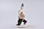 статуэтка, клоун Карандаш с собакой Кляксой, фарфор, СССР, артель "Прогресс", автор модели - А. Г. Т...