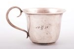 tea pair, silver, 875 standard, 96.45 g, h (cup) 5.9 cm, Ø (saucer) 11.3 cm, the 20-30ties of 20th c...
