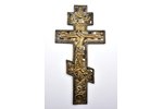 cross, The Crucifixion of Christ, copper alloy, 2-color enamel, Russia, the 2nd half of the 19th cen...