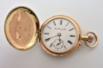 kabatas pulkstenis, "Moser", Krievijas impērija, Šveice, zelts, 56, 14 K prove, 4.3 x 3.4 cm, Ø 34 m...