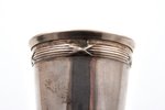 set of 12 beakers, silver, 950 standard, 102.05 g, h 4 cm, France...